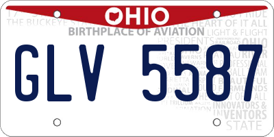 OH license plate GLV5587