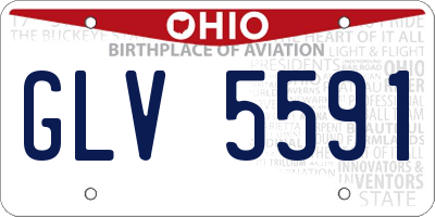 OH license plate GLV5591