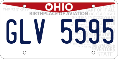 OH license plate GLV5595
