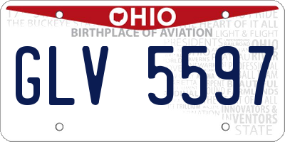 OH license plate GLV5597