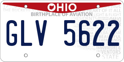 OH license plate GLV5622