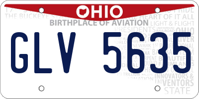 OH license plate GLV5635