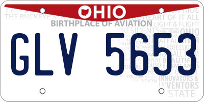 OH license plate GLV5653