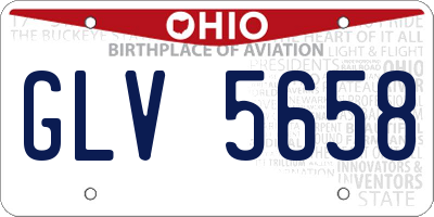 OH license plate GLV5658