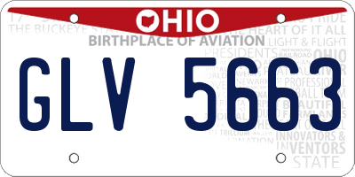 OH license plate GLV5663