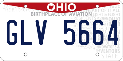 OH license plate GLV5664