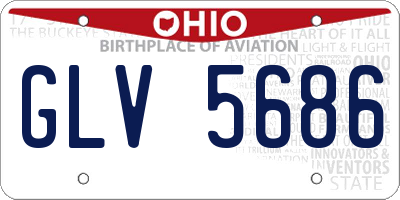OH license plate GLV5686