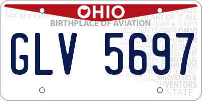 OH license plate GLV5697