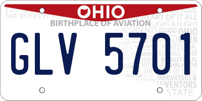 OH license plate GLV5701