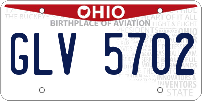 OH license plate GLV5702