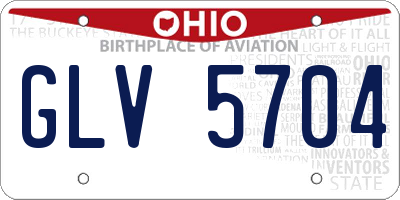 OH license plate GLV5704