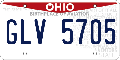 OH license plate GLV5705