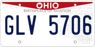 OH license plate GLV5706
