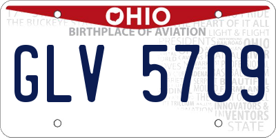 OH license plate GLV5709