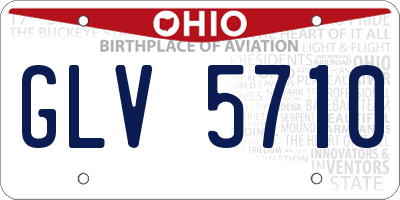 OH license plate GLV5710