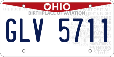 OH license plate GLV5711