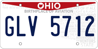OH license plate GLV5712
