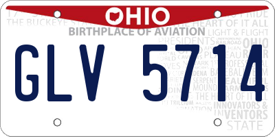 OH license plate GLV5714