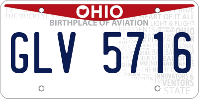 OH license plate GLV5716