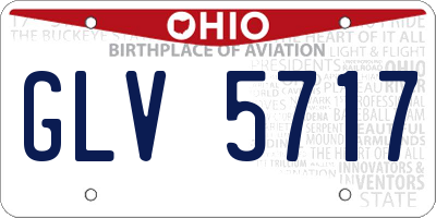 OH license plate GLV5717