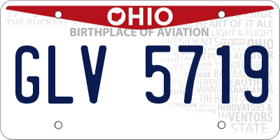 OH license plate GLV5719