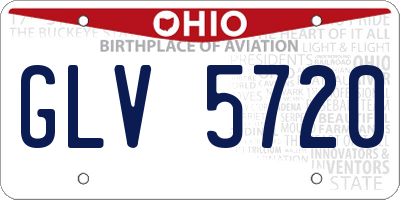 OH license plate GLV5720