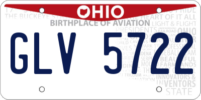 OH license plate GLV5722