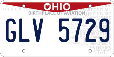 OH license plate GLV5729
