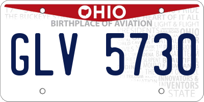 OH license plate GLV5730