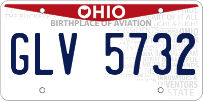 OH license plate GLV5732
