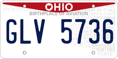 OH license plate GLV5736