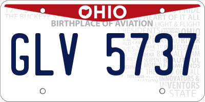 OH license plate GLV5737
