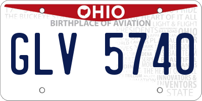 OH license plate GLV5740