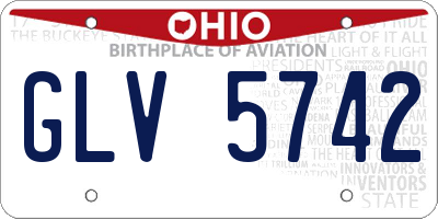 OH license plate GLV5742