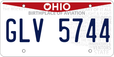 OH license plate GLV5744
