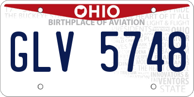 OH license plate GLV5748