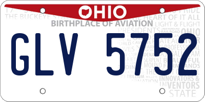 OH license plate GLV5752