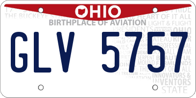 OH license plate GLV5757