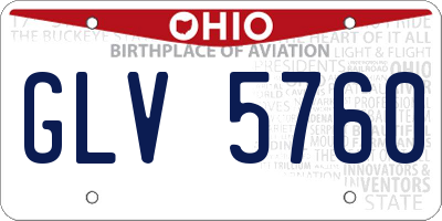 OH license plate GLV5760