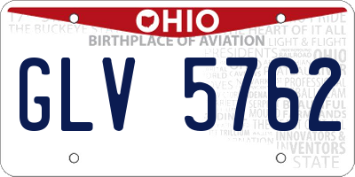 OH license plate GLV5762