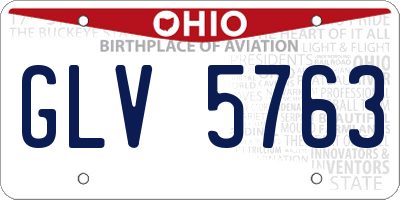 OH license plate GLV5763