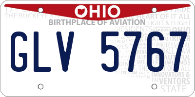OH license plate GLV5767