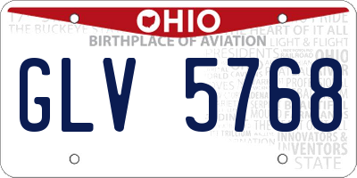 OH license plate GLV5768