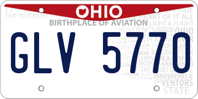 OH license plate GLV5770