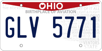OH license plate GLV5771
