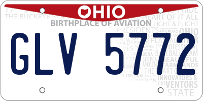 OH license plate GLV5772