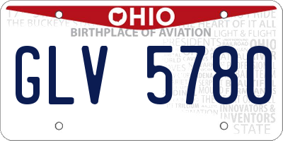 OH license plate GLV5780