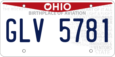 OH license plate GLV5781