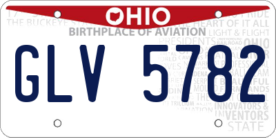 OH license plate GLV5782