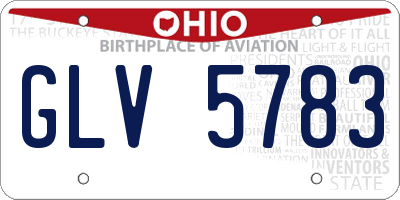OH license plate GLV5783